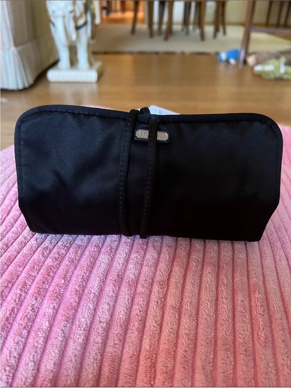Coach black satin